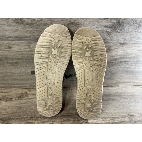 Hey Dude Wally Linen Iron Gray Slip-On Casual Sneaker Shoes Men's Size 14 - Picture 8 of 9